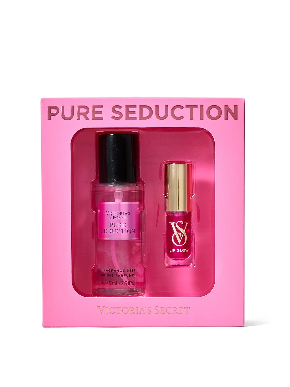 KIT VICTORIA'S SECRETS PURE SEDUCTION - BODY SPLASH 75ml + LIP GLOSS